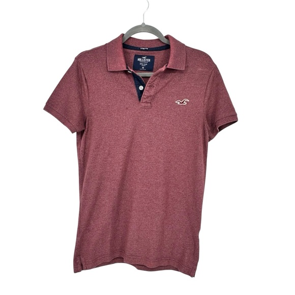 Hollister Other - Men’s Hollister Size XS Red Heather Epic Flex Stretch Short Sleeve Polo Shirt